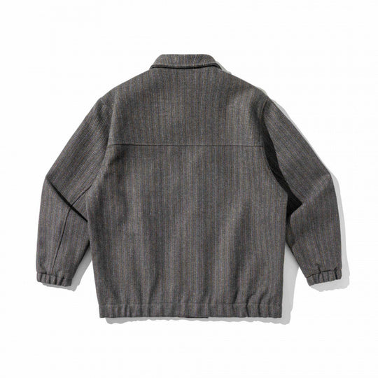Herren Kastenförmige Overshirt‑Jacke aus Wollmix mit aufgesetzter Brusttasche Nord Taschen