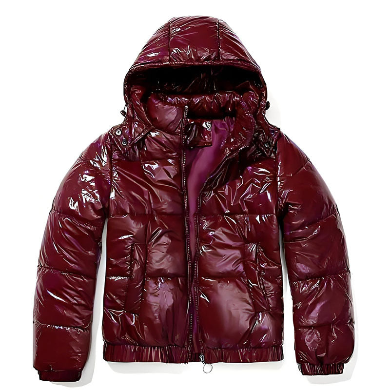 Damen glänzende Winterjacke mit Kapuze – Wasserabweisend & Wärmeisoliert – Nord Taschen