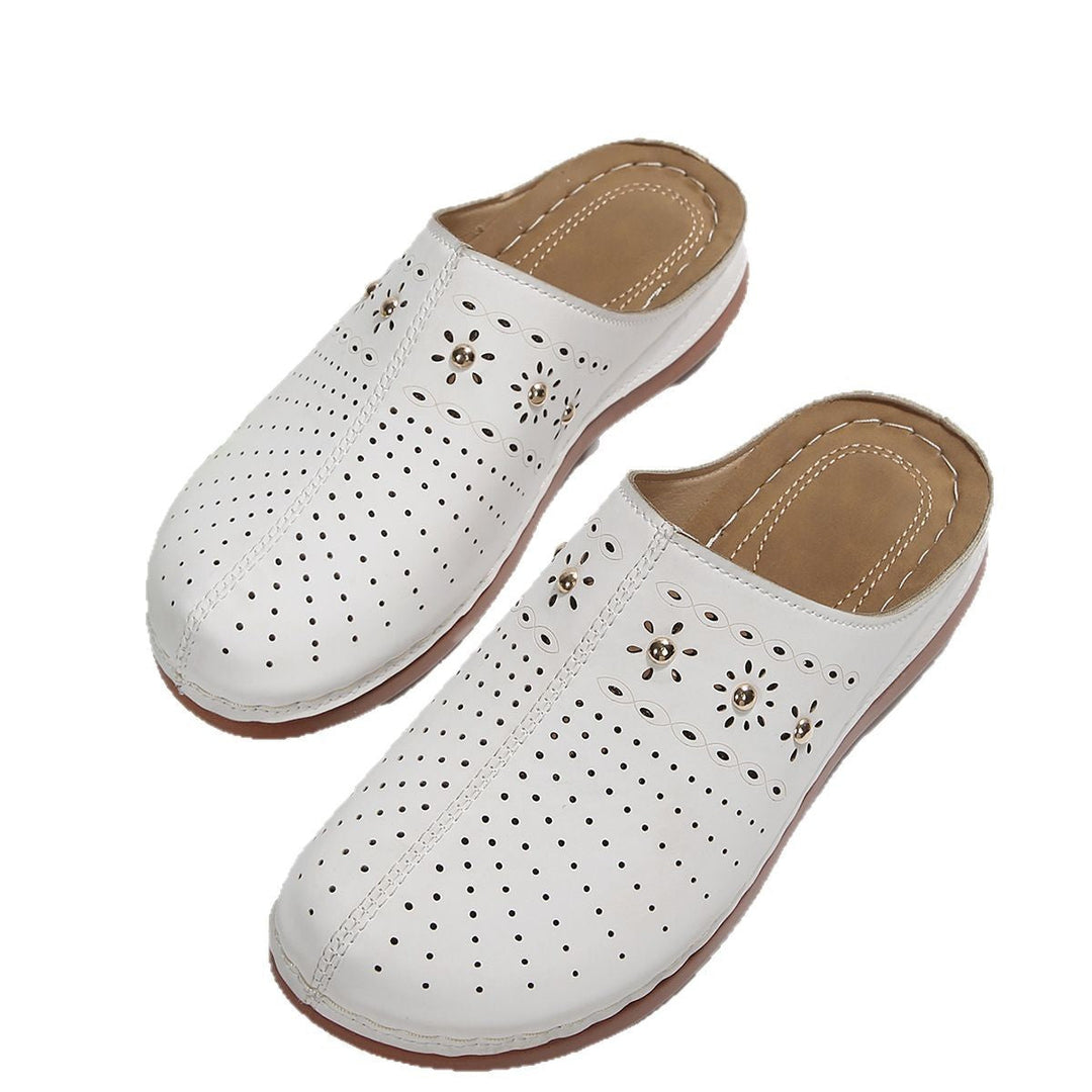 Damen bequeme Clogs mit atmungsaktiven Löchern und eleganten Verzierungen Nord Taschen