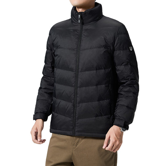 Herren Leichte gesteppte Thermojacke mit Stehkragen und winddichter Isolierung Nord Taschen