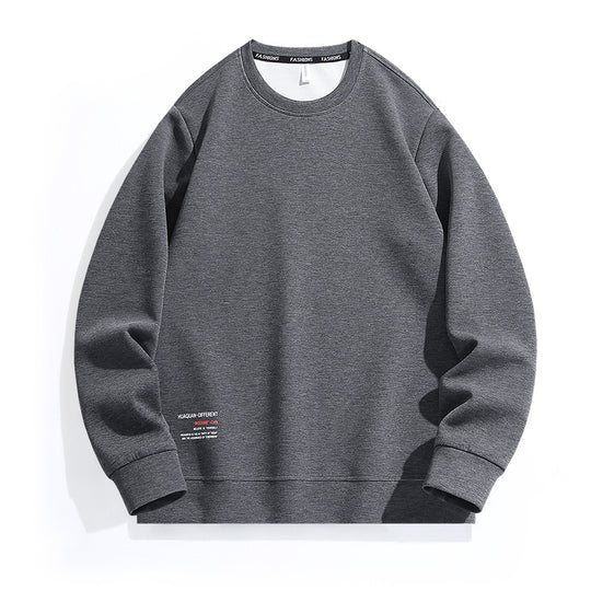 Herren Weit geschnittenes Rundhals-Sweatshirt aus French-Terry mit Saum-Print Nord Taschen