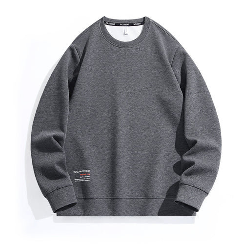 Herren Weit geschnittenes Rundhals-Sweatshirt aus French-Terry mit Saum-Print Nord Taschen