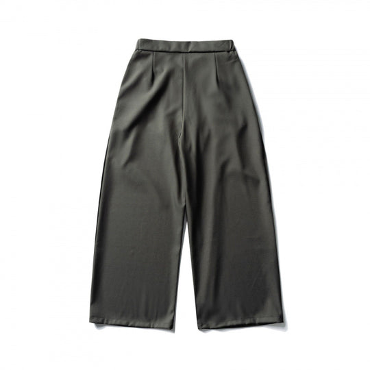 Damen Weite Culotte-Hose mit hoher Taille, Bundfalten und Bindegürtel Nord Taschen