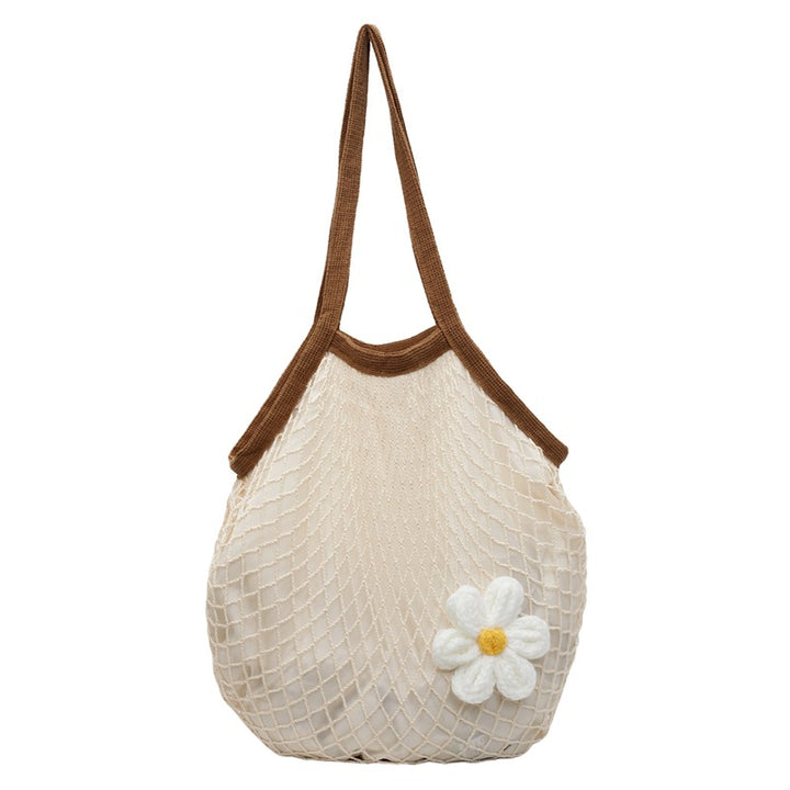 Damen Netz-Tragetasche mit floralem Detail Nord Taschen