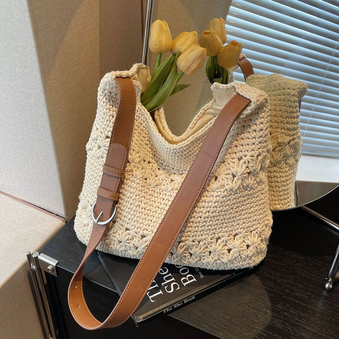 Damen handgefertigte umweltfreundliche Makramee Schultertasche Nord Taschen
