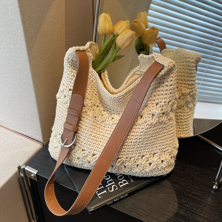 Damen handgefertigte umweltfreundliche Makramee Schultertasche Nord Taschen