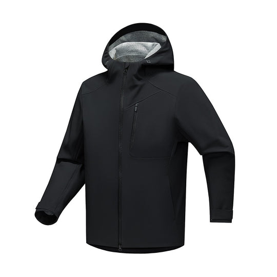 Herren Technische Softshell‑Regenjacke mit wasserdichter Membran, verschweißten Nähten & Kapuze Nord Taschen