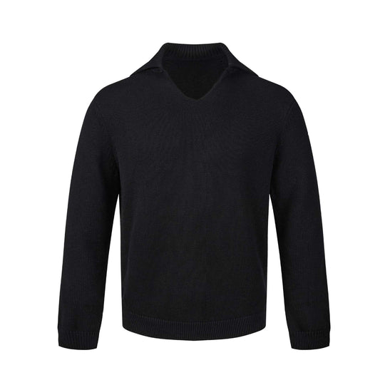 Damen Feinstrickpullover mit V‑Schlitzkragen und geripptem Saum Nord Taschen