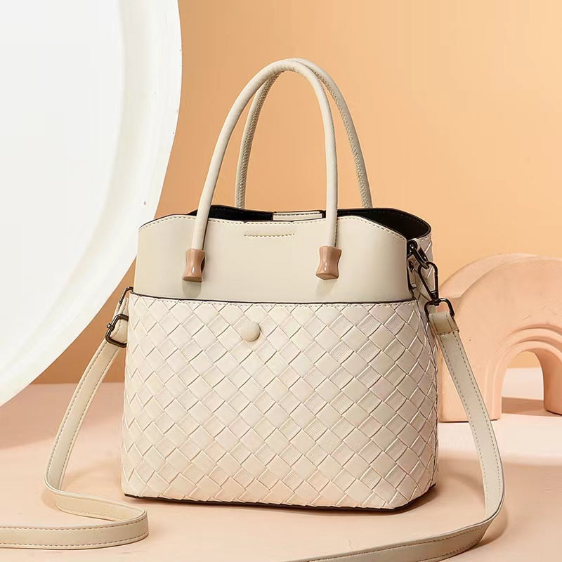 Damen Flecht-Handtasche mit abnehmbarem Schulterriemen Nord Taschen