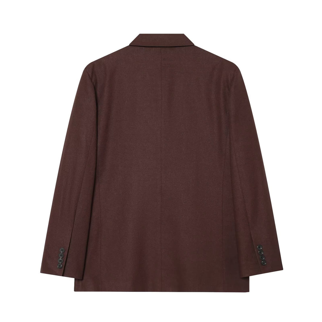 Damen Doppelreiher-Blazer und High-Waist-Hose im Tailored-Set Nord Taschen