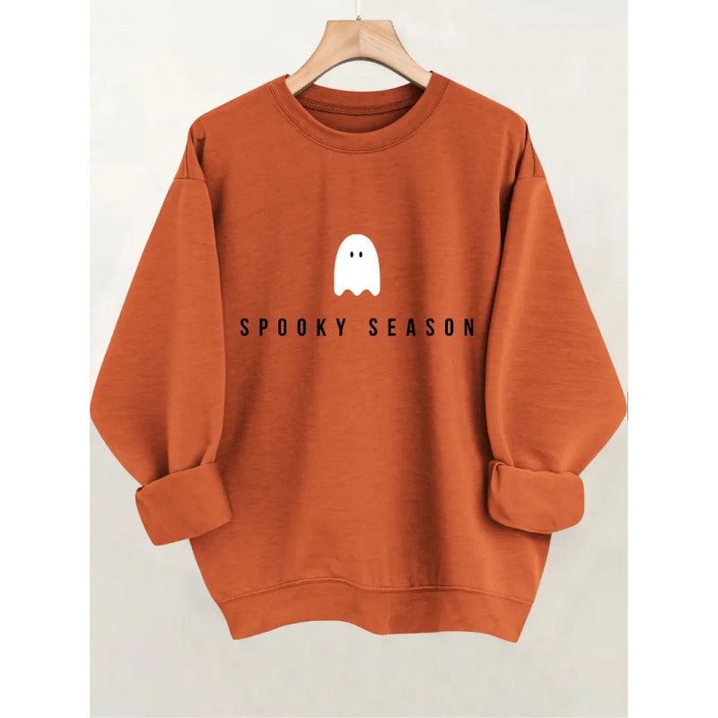 Unisex lässiges Halloween Sweatshirt mit Gespenst-Print und Oversize-Schnitt Nord Taschen
