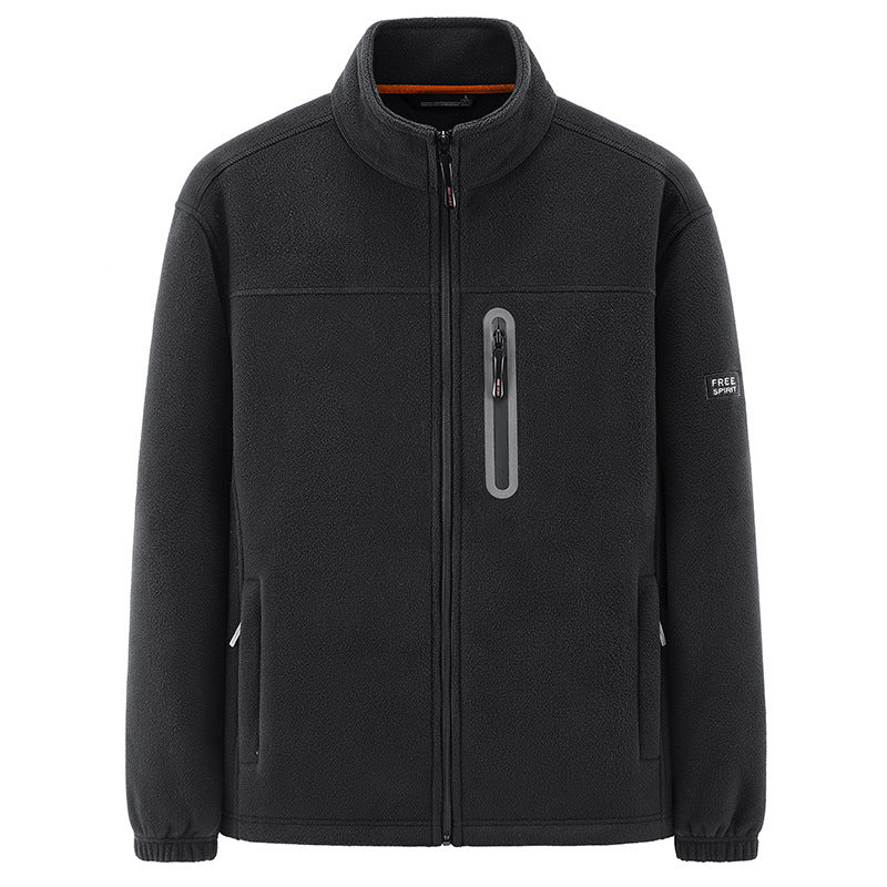Herren Isolierende Mikrofleece-Funktionsjacke mit wasserdichter Brusttasche und Stehkragen Nord Taschen