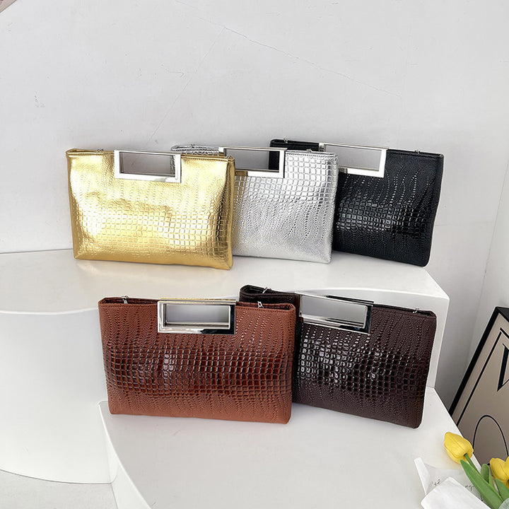 Damen elegante Clutch-Tasche im stilvollen Krokodil-Look Nord Taschen