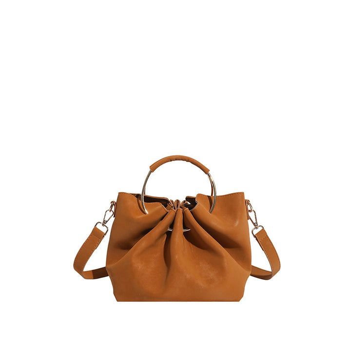 Damen Hobo-Tasche mit elegantem Raffung und stilvollem Metallhenkel Nord Taschen