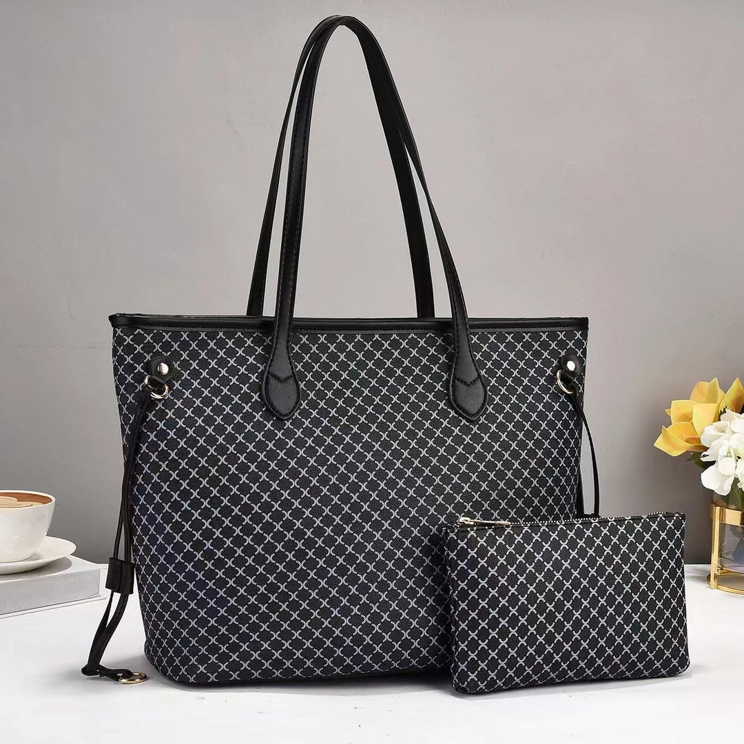 Damen elegante Tote-Tasche mit abnehmbarer Mini-Clutch Nord Taschen