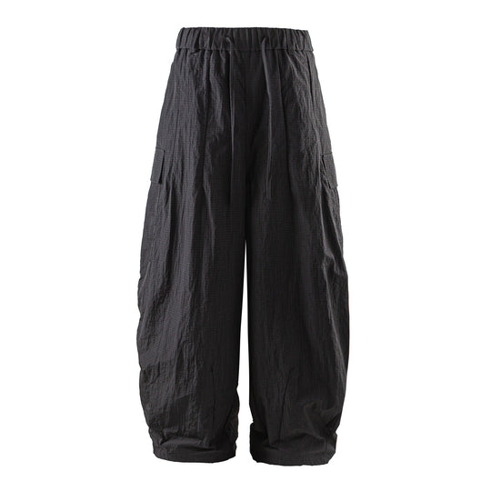 Herren Leichte Crinkle‑Optik Cargo‑Jogginghose mit elastischem Bund und Kordelzug Nord Taschen