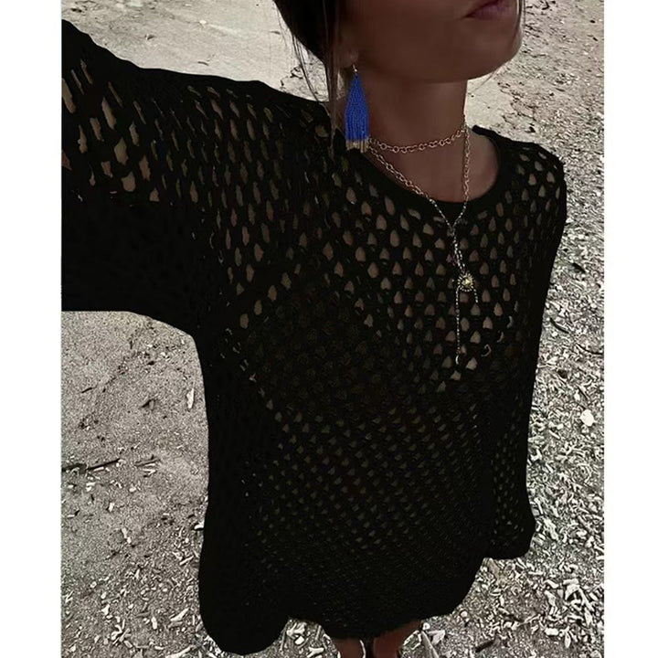 Damen Netz-Strandkleid