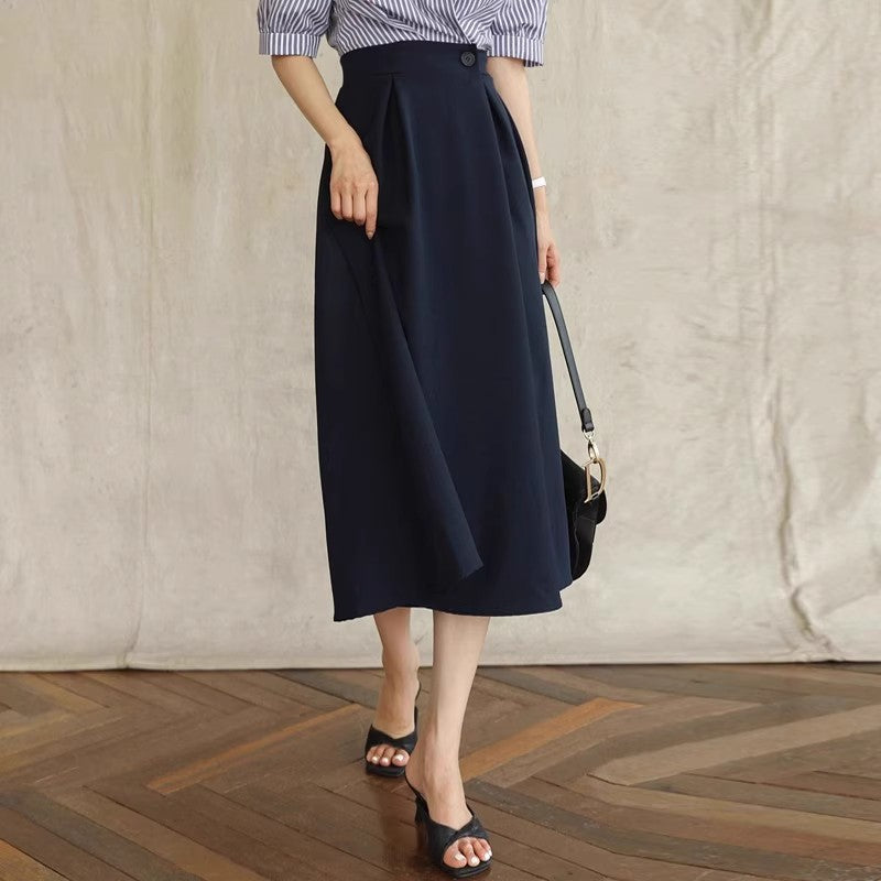 Damen Hochtaillierter A‑Linien‑Midirock mit ausgestelltem Volumen und Bunddetail Nord Taschen