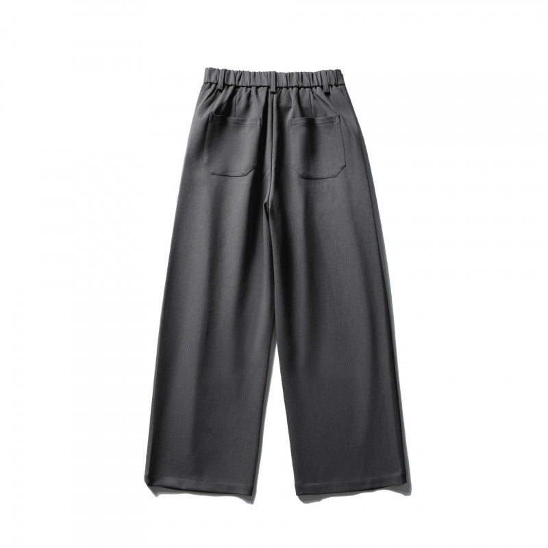 Damen Weite Highwaist-Hose mit Kellerfalten, Gürtelschlaufen und Cropped-Bein Nord Taschen