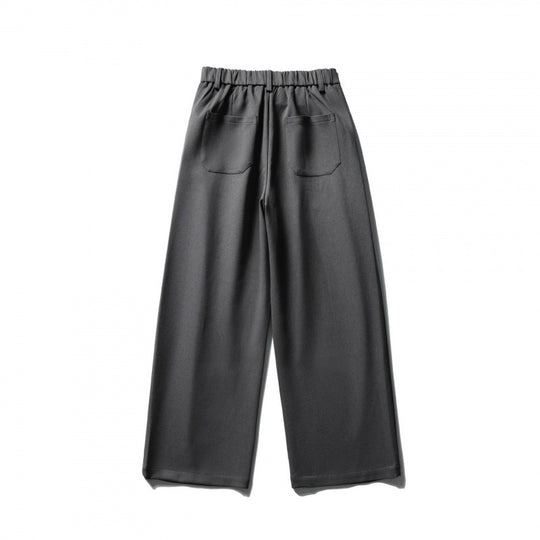 Damen Weite Highwaist-Hose mit Kellerfalten, Gürtelschlaufen und Cropped-Bein Nord Taschen