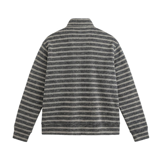 Herren Strukturiertes Halbzip-Strickpullover mit Stehkragen Nord Taschen