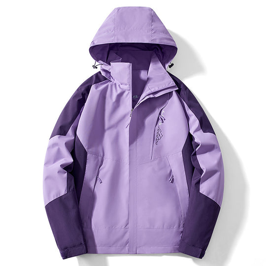 Herren Colorblock Softshell-Trekkerjacke mit Kapuze, verdeckten Reißverschlüssen und seitlichen Eingrifftaschen Nord Taschen