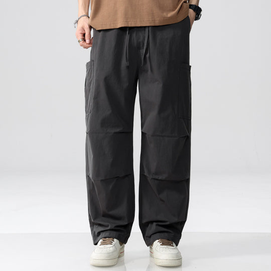 Herren Weite Cargohose im Utility‑Stil mit Kordelzug und aufgesetzten Beintaschen Nord Taschen