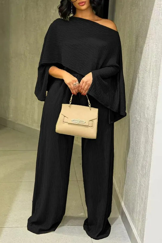 Damen Lässiges und modisches Set aus Crop-Top und weitem Rock Nord Taschen