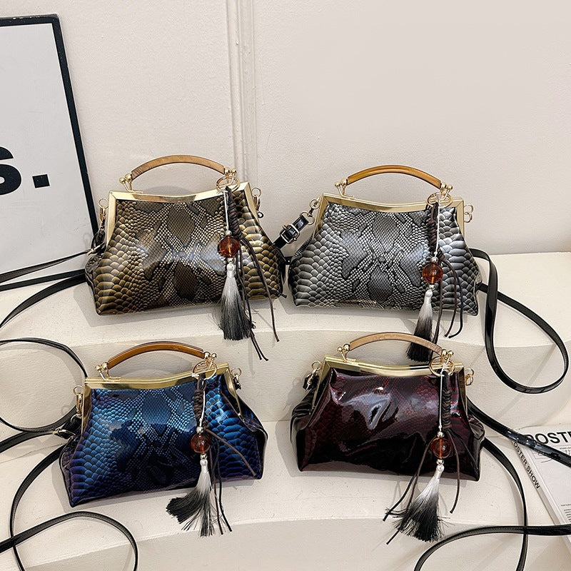 Damen elegante Tote-Tasche im stilvollen Schlangenleder-Look Nord Taschen