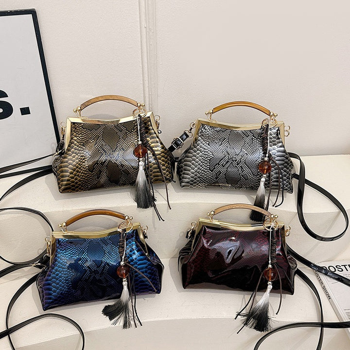 Damen elegante Tote-Tasche im stilvollen Schlangenleder-Look Nord Taschen