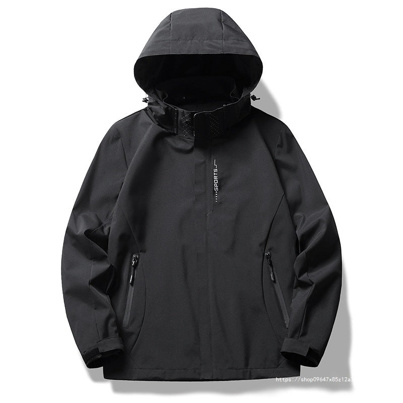 Herren Wasserdichte Softshelljacke mit verstellbarer Kapuze, verschweißten Nähten & wasserfester Front Nord Taschen