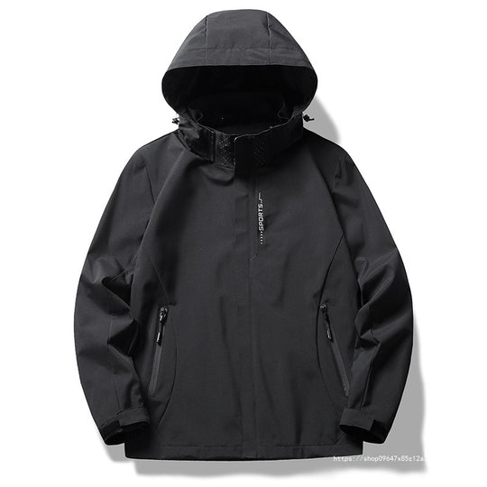 Herren Wasserdichte Softshelljacke mit verstellbarer Kapuze, verschweißten Nähten & wasserfester Front Nord Taschen