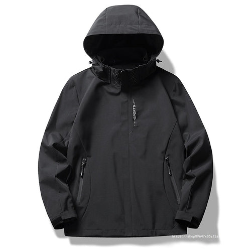 Herren Wasserdichte Softshelljacke mit verstellbarer Kapuze, verschweißten Nähten & wasserfester Front Nord Taschen