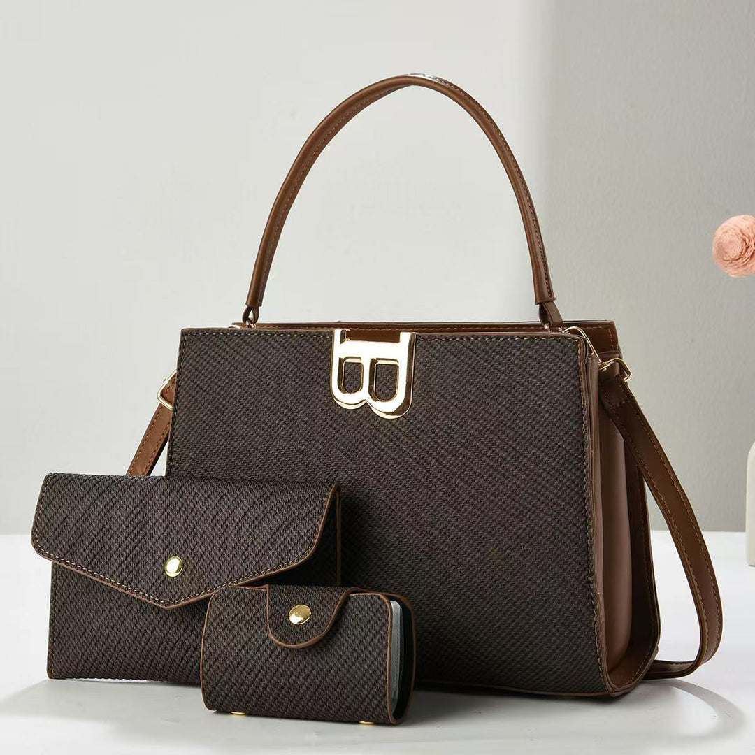 Damen elegante Handtasche mit abnehmbaren Accessoires Nord Taschen