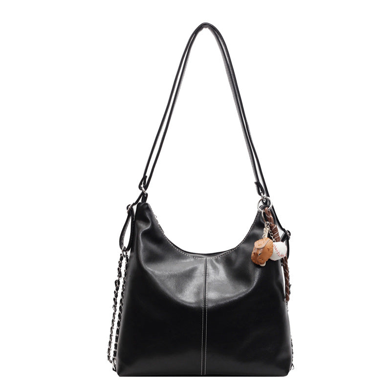 Damen elegante Hobo-Tasche mit verstellbarem Schultergurt und praktischem Anhänger Nord Taschen