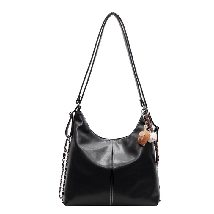 Damen elegante Hobo-Tasche mit verstellbarem Schultergurt und praktischem Anhänger Nord Taschen