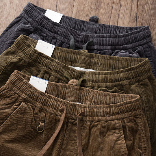 Herren Chino-Joggerhose aus Baumwollmix mit elastischem Bund, Tunnelzug und elastischen Knöchelbündchen Nord Taschen