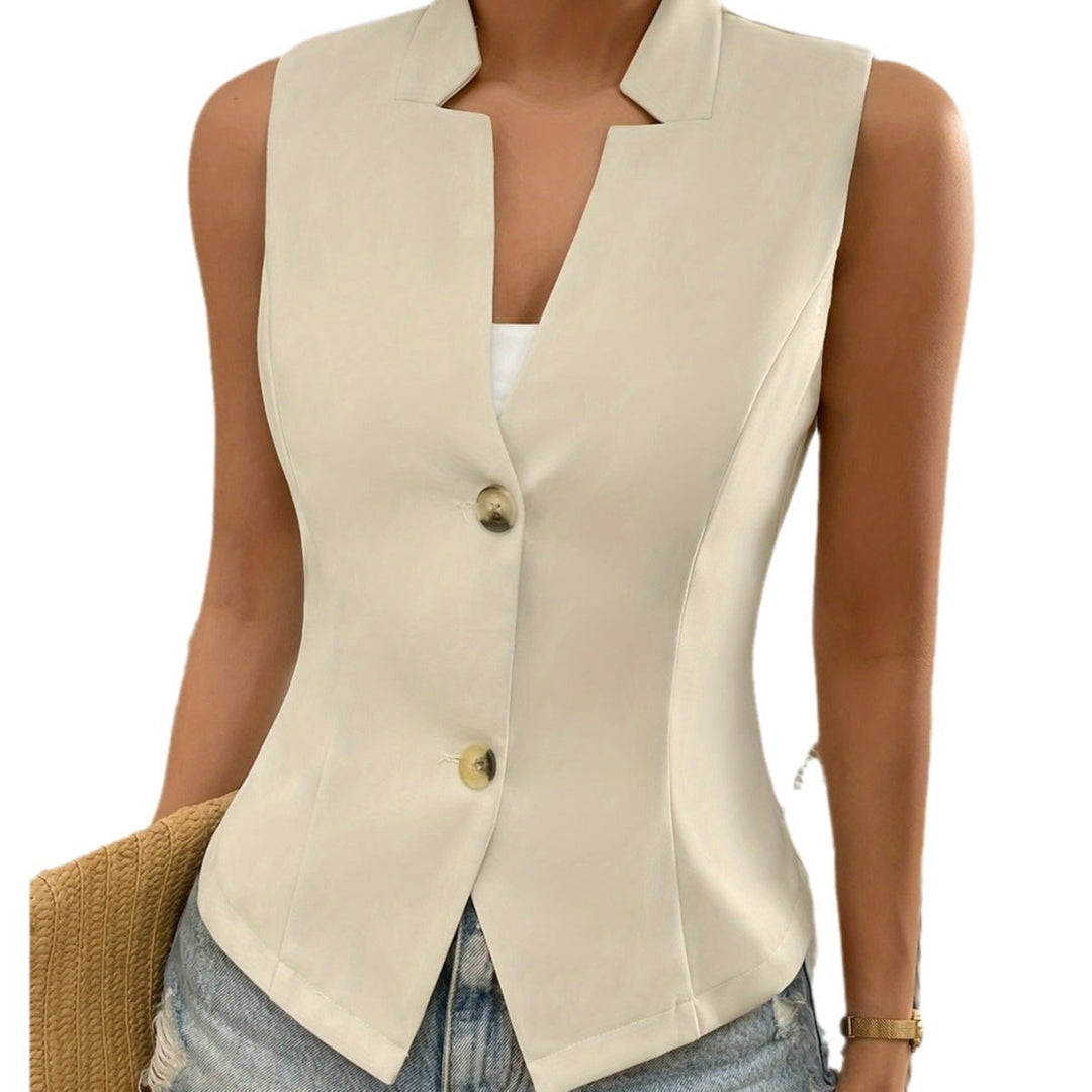 Damen taillierter ärmelloser Blazer
