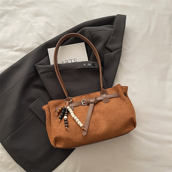 Damen tragbare Handtasche mit dekorativem Anhänger Nord Taschen