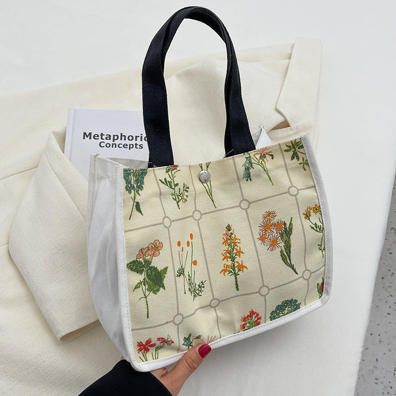 Damen Freizeit-Stofftasche mit floralem Motiven und robusten Tragegriffen Nord Taschen