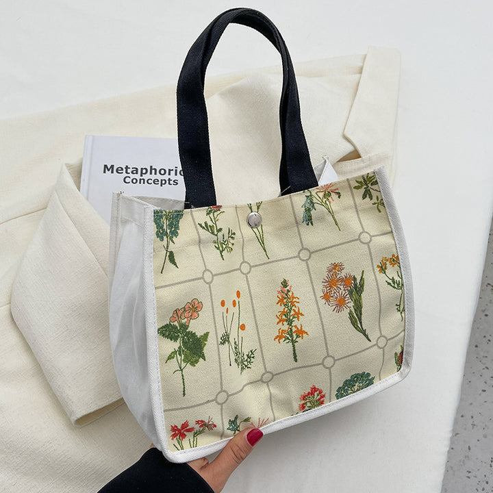 Damen Freizeit-Stofftasche mit floralem Motiven und robusten Tragegriffen Nord Taschen