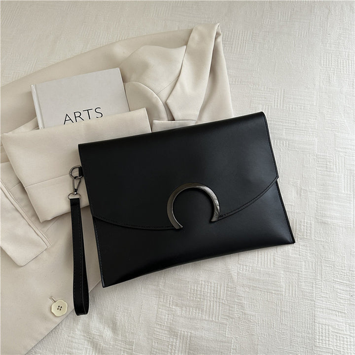 Damen elegante Clutch-Tasche mit künstlerischem Metallverschluss Nord Taschen
