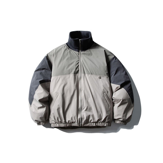 Herren Wattierter Boxy-Bomber mit hohem Rippenkragen und elastischem Saum Nord Taschen