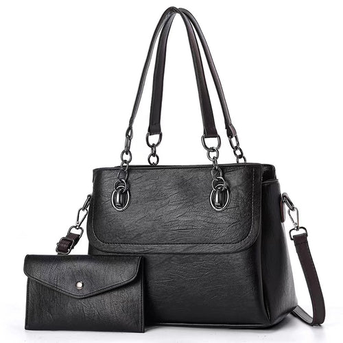 Damen Umhängetasche mit abnehmbarer Clutch und hochwertiger Lederoptik Nord Taschen
