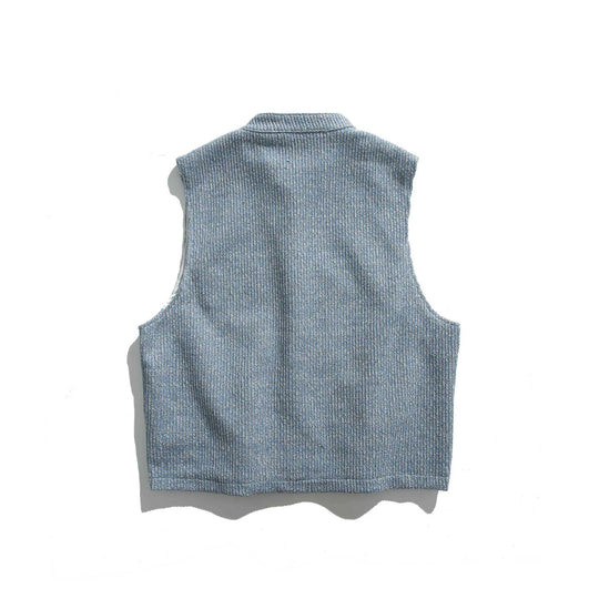 Damen Strickweste mit Stehkragen, Knopfleiste und aufgesetzten Taschen Nord Taschen