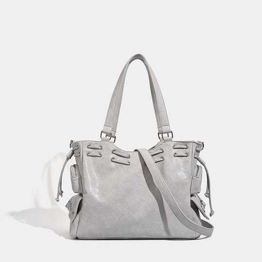 Damen Handtasche mit dekorativer Schnürung und abnehmbarem Schulterriemen Nord Taschen