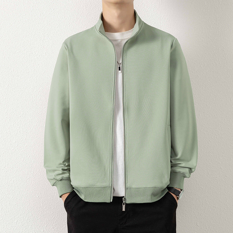 Herren Minimalistische Zip‑Blousonjacke aus technischem Stretchmaterial mit Stehkragen Nord Taschen