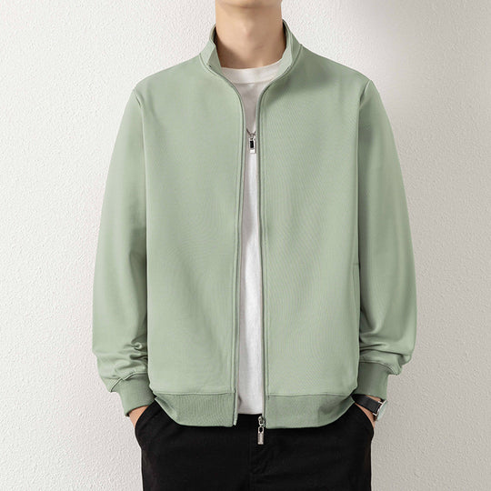 Herren Minimalistische Zip‑Blousonjacke aus technischem Stretchmaterial mit Stehkragen Nord Taschen
