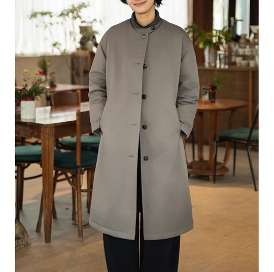 Damen Urbaner Mittel langer Mantel Nord Taschen