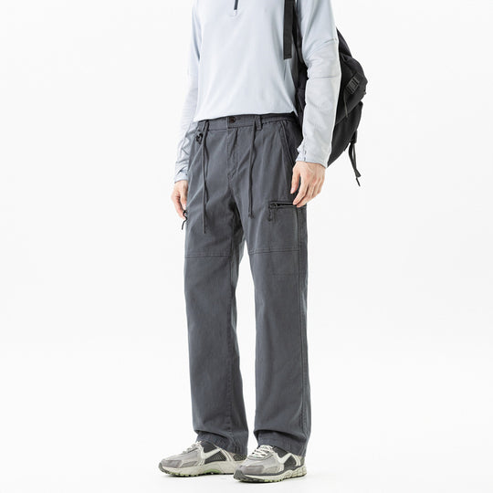 Herren Komfort-Canvas-Cargo-Hose mit elastischem Tunnelzugbund, Kniepaneelen und Multifachtaschen Nord Taschen